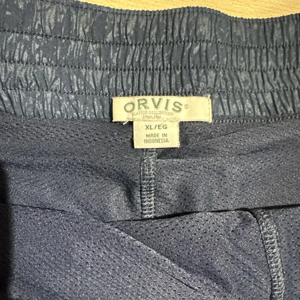 Orvis Skort Women XLarge Navy Blue Abstract Print Active Hiking Athletic Skort